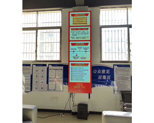 政務(wù)公開解讀屏，液晶拼接屏應(yīng)用于江西都昌縣某政務(wù)中心