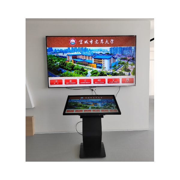 宣城市老年大學(xué)觸摸查詢機，雙屏顯示安裝調(diào)試完成